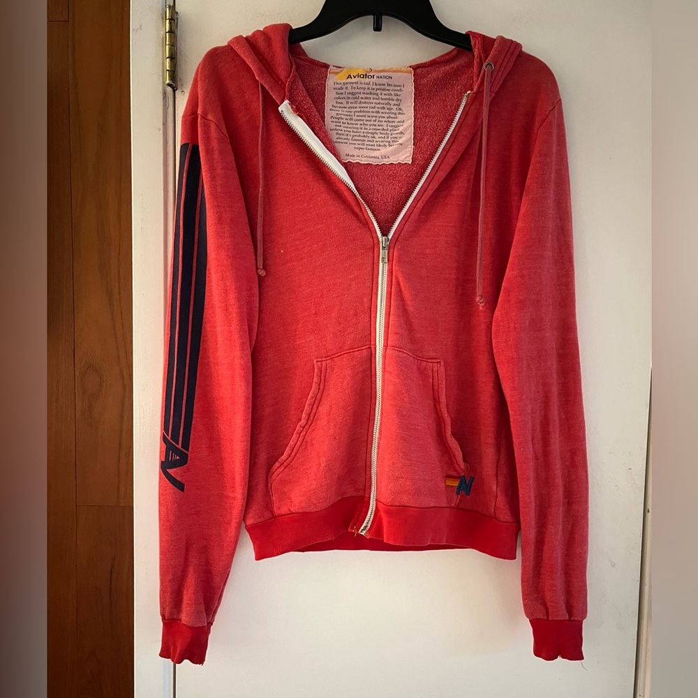 Aviator Nation Vintage Zip Up Hoodie - Picture 1 of 8
